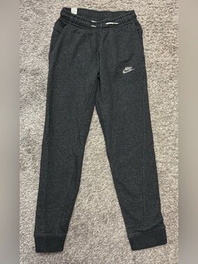 EUC Boys Nike Sportswear Fleece Joggers, Size YLG, dark grey